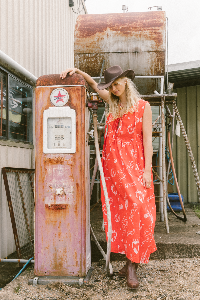 Fashion campaign shoot on farm location