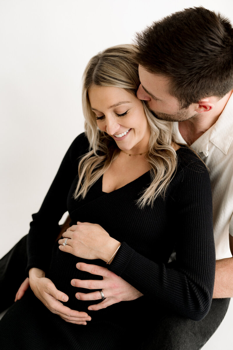 Studio session in Swanton, OH maternity natural light