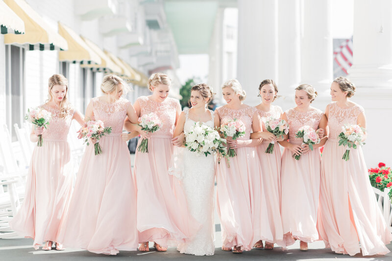 summer wedding on mackinac island wedding