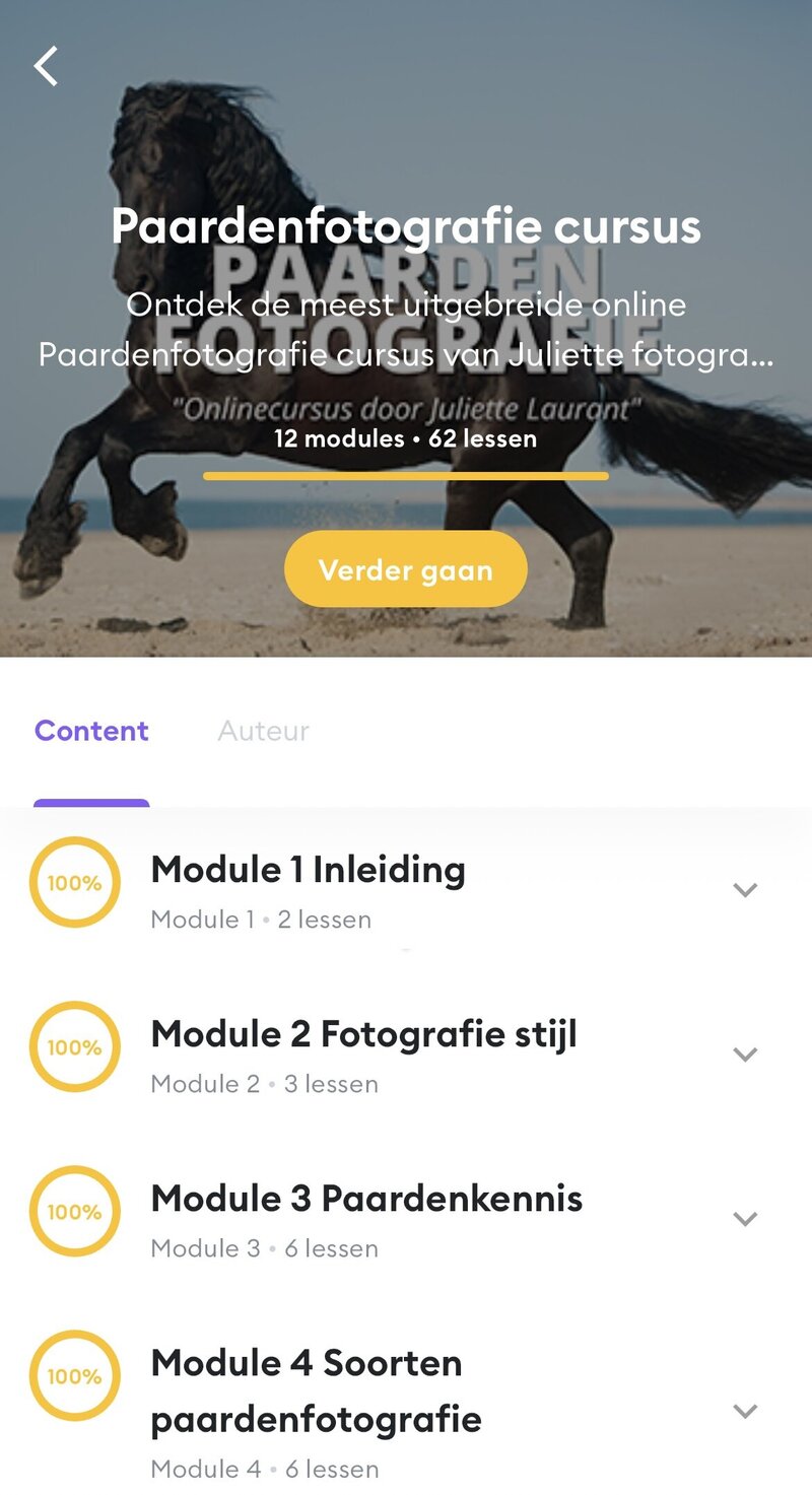 De paardenfotografie cursus van Juliette Laurant Academy in the Huddle