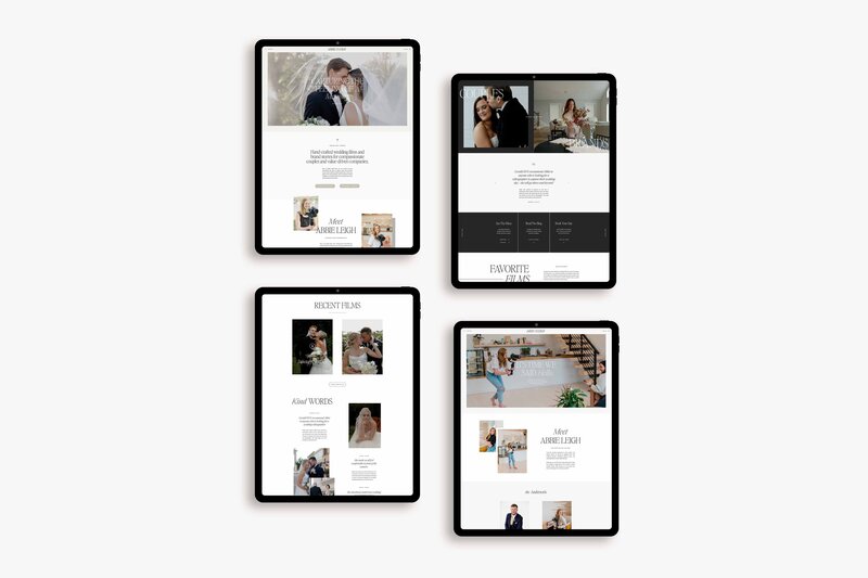 Wedding Videographer Website Example Mockup
