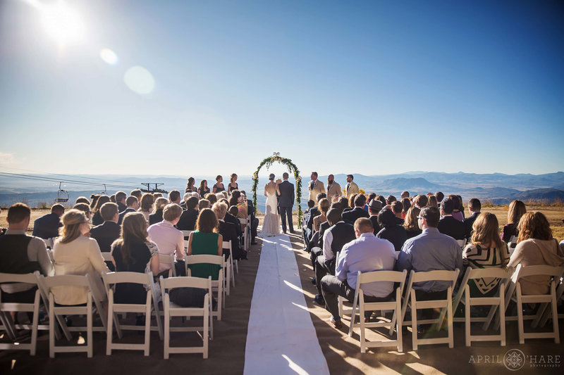 Bright and sunny Colorado wedding day at Four Points Lodge