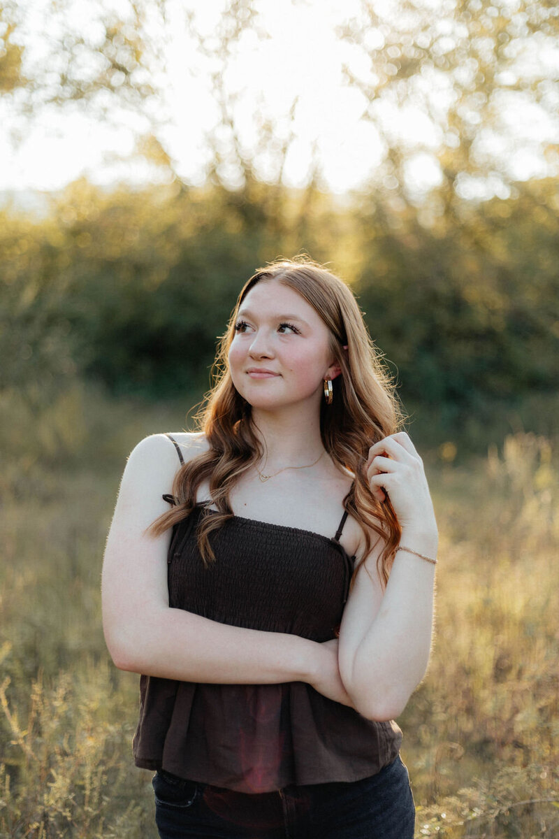 girl smiling in sun