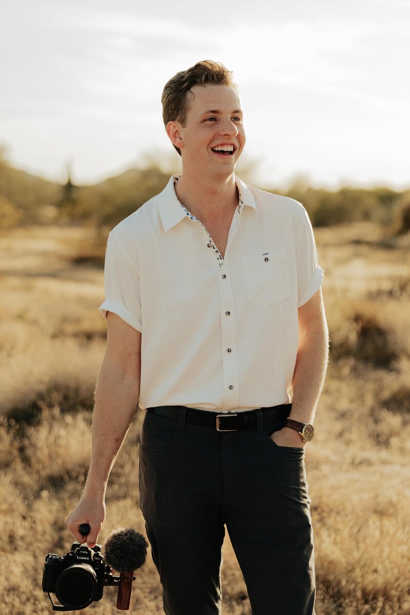 Evan Dangerfield owner of Dangerfield Weddings, Arizona Wedding Videographer