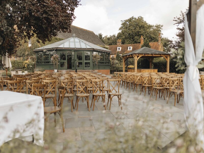 outdoor wedding ceremony setup