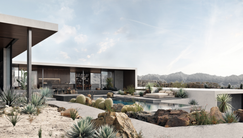 Spec house for Desert Palisades designed by Los Angeles Architect