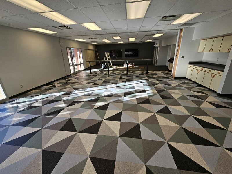 LVT church flooring in Albuquerque kitchen installation Floor Tech