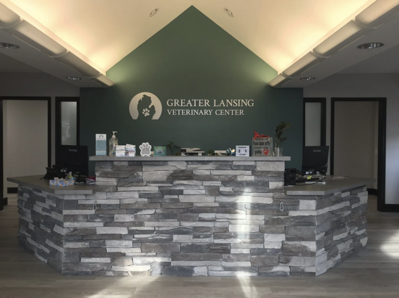 Greater Lansing Veterinary Center (GLVC), a multi-disciplinary facility offering 24/7 emergency care, cardiology services, and diagnostic imaging for pets.