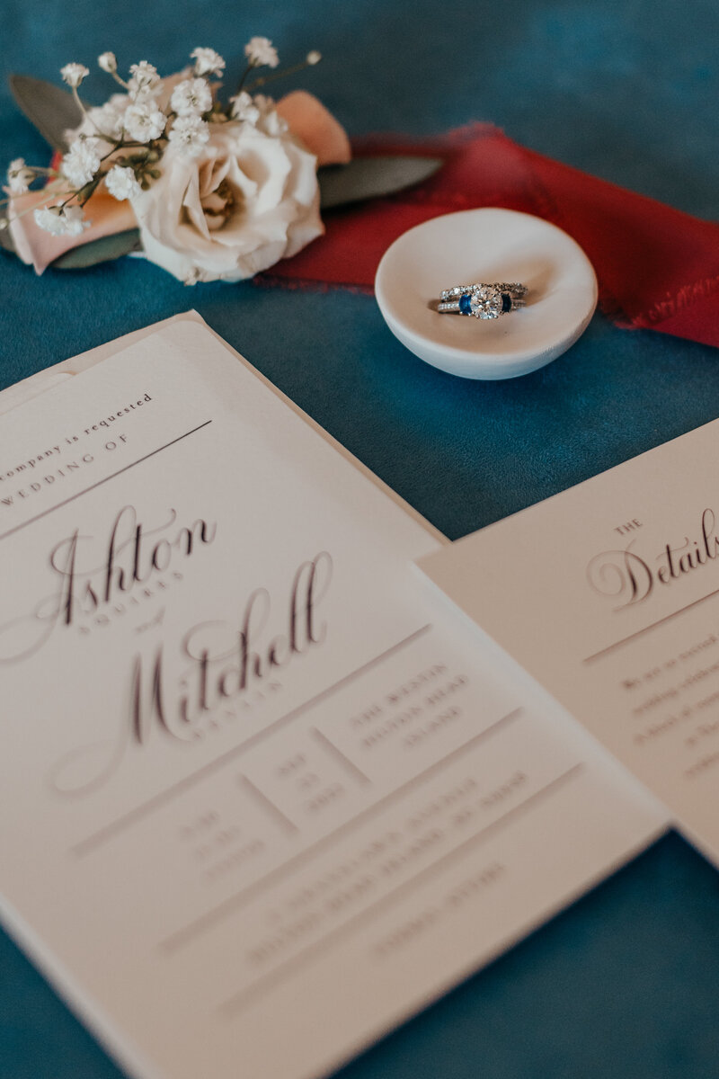 wedding invitations for westin hilton head wedding