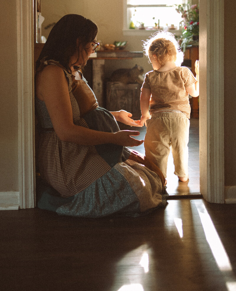 Mother and son photo