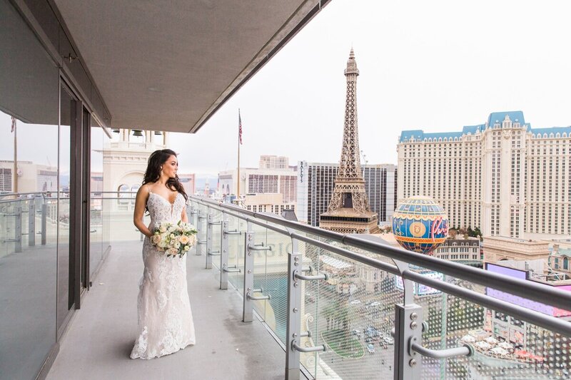 Yvonne and Caleb's elopement at Cosmopolitan in Las Vegas photographed by Las Vegas photographer Ashley LaPrade.