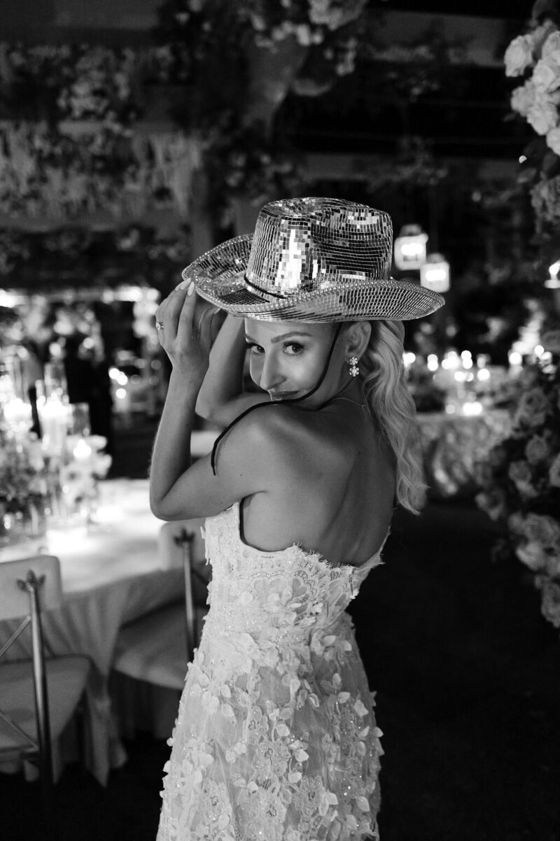 Bride at wedding in after party - dance party - design and wedding decor - dj - destination wedding - luxury wedding - wedding planner