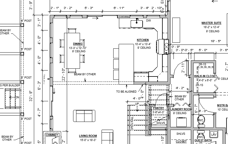 Private residential redesign project in progress 
