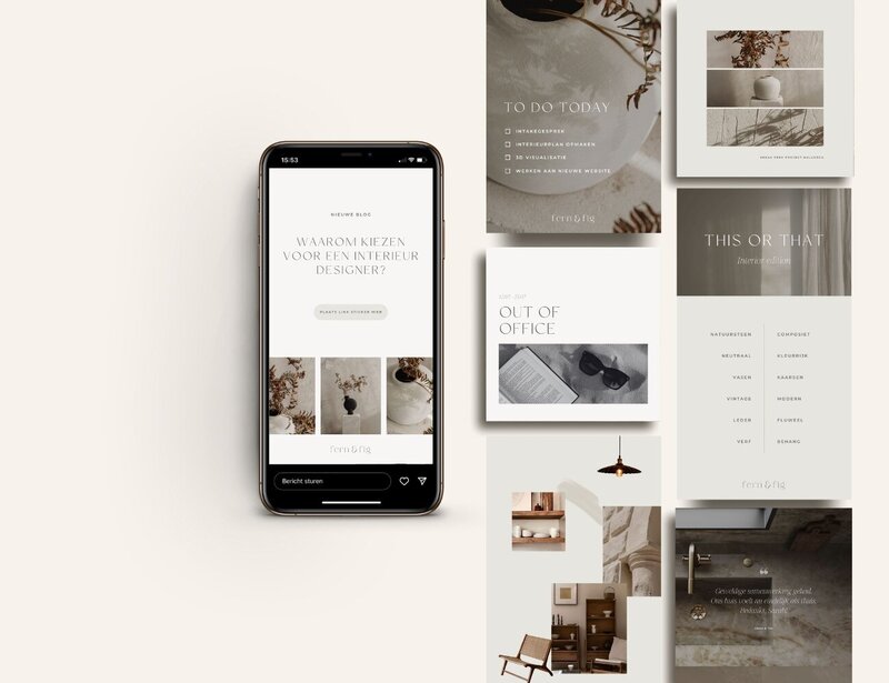 Instagram templates voor interieurontwerper