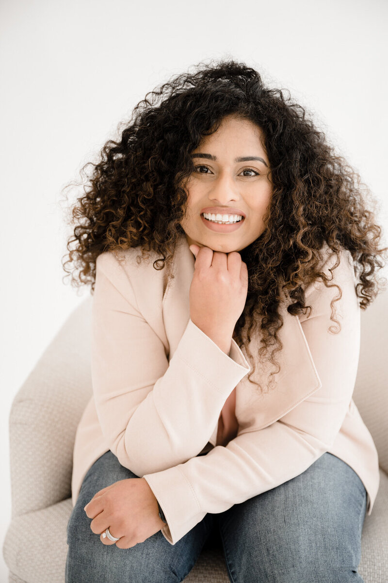 woman smiling at the camera