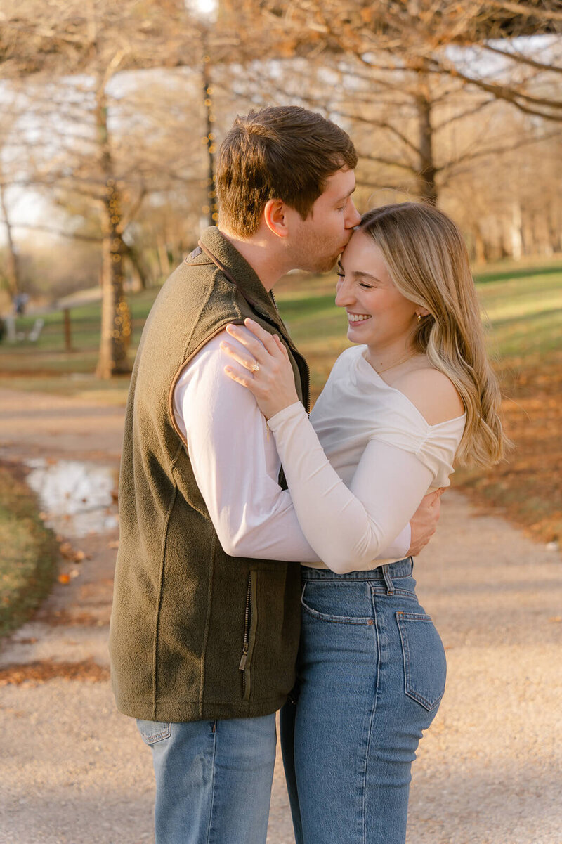 engaged couple having fun at their Austin Engagement session