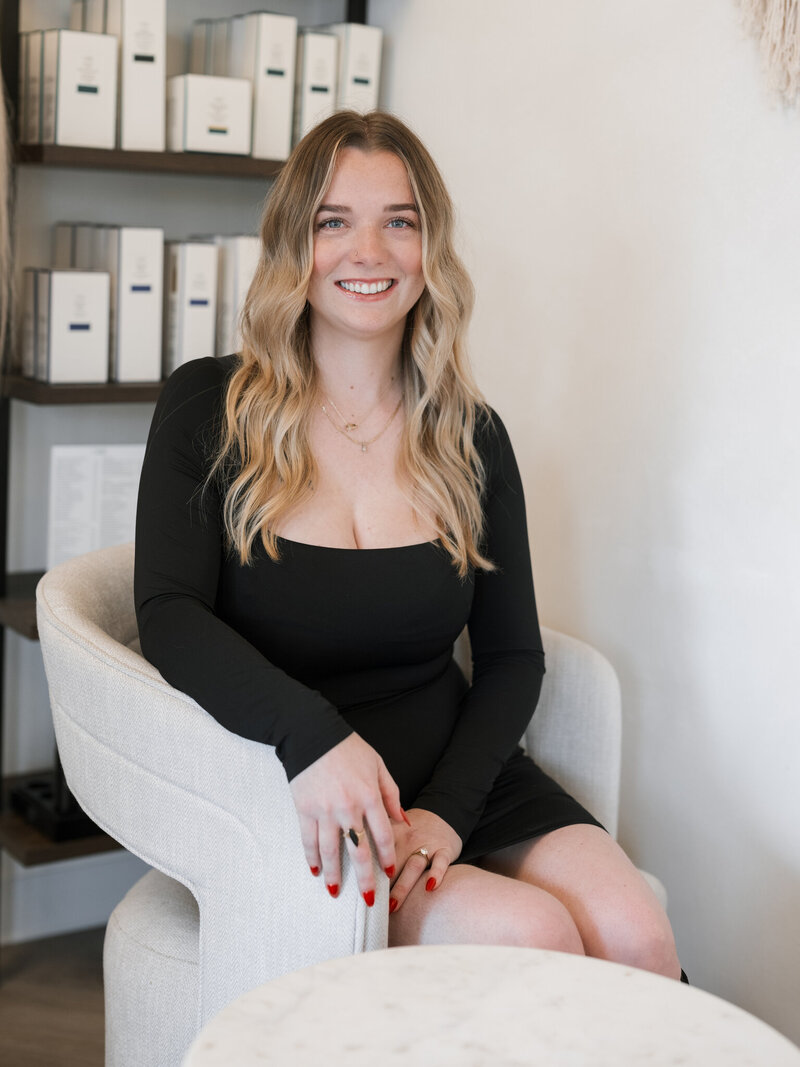 hair stylist team member at upscale hair salon