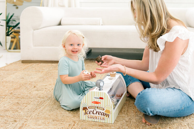 speech therapist and toddler reading