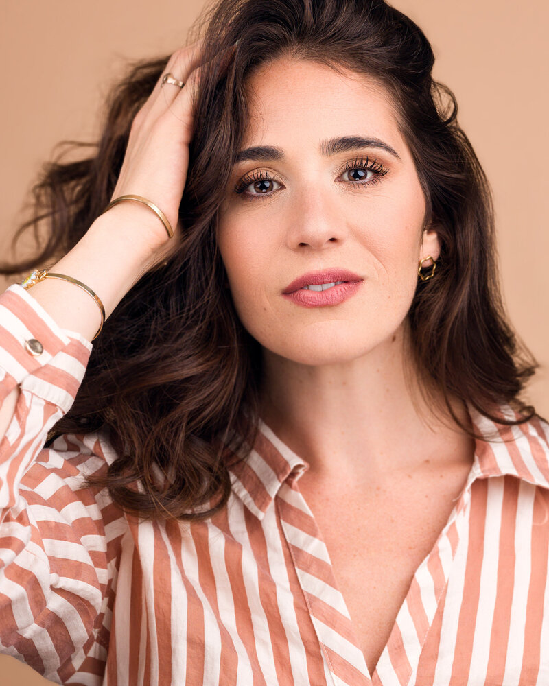 Brunette Actress posing for headshot