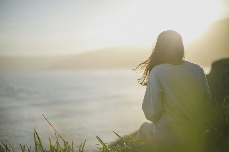 Girl looking at the sea