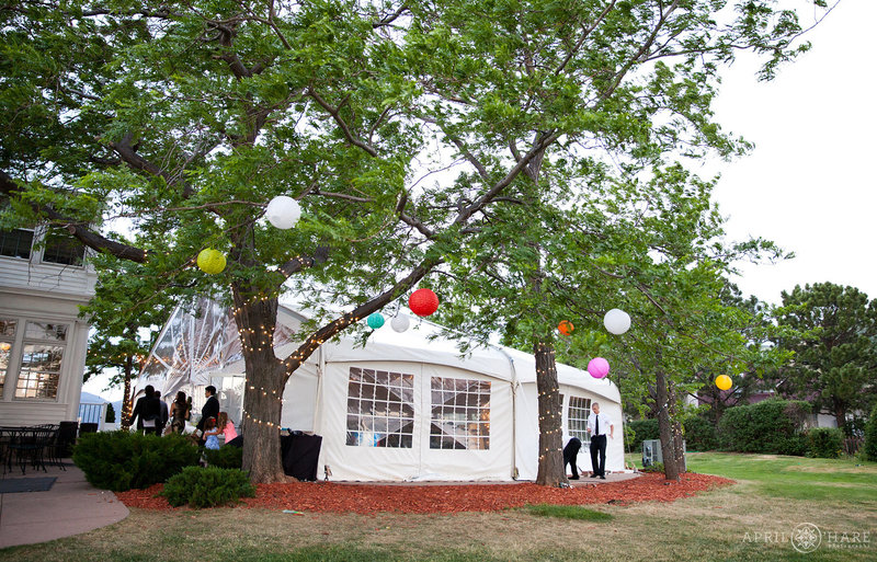 Wedding Reception Tent at The Manor House Littleton Colorado