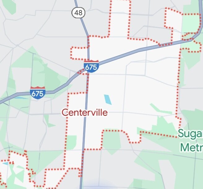 PEAKS service area of Centerville Ohio