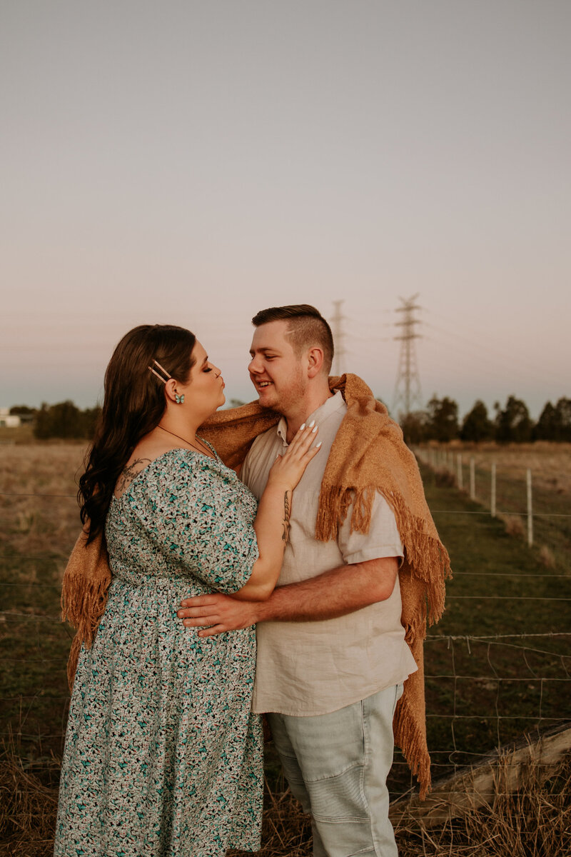 country style couple engagement  session