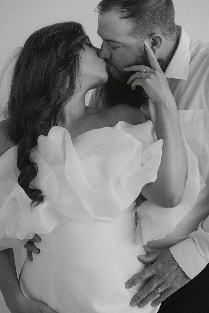 Romantic studio wedding portraits in Abilene, TX