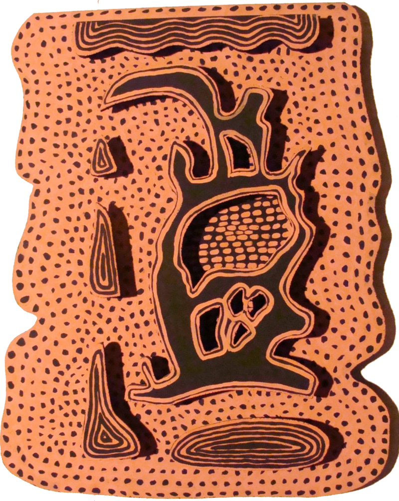 Tableau de Paul Tenèze issu de la collection Labyrinthes. Tableau n°14