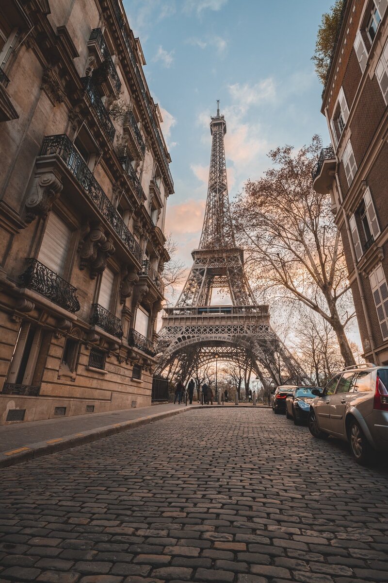 Chaos & Calm -Paris Eiffel Tower at sunset