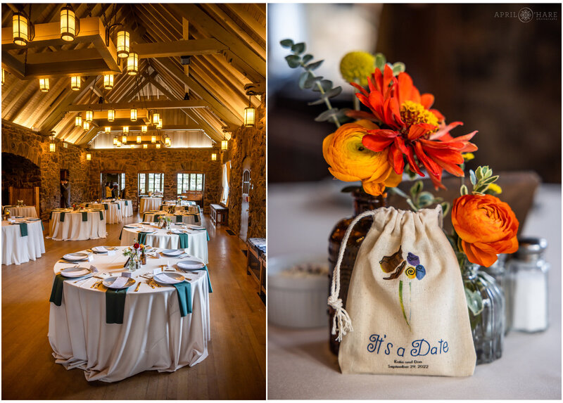 Fall Wedding Reception in the Fireside Room at Boettcher Mansion in Colorado
