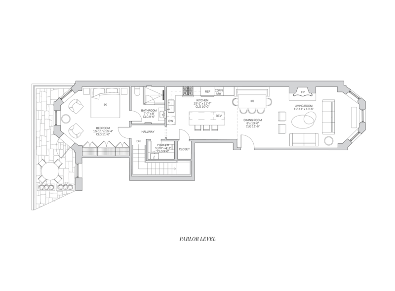 Residence IB Floorplan - Parlor Level