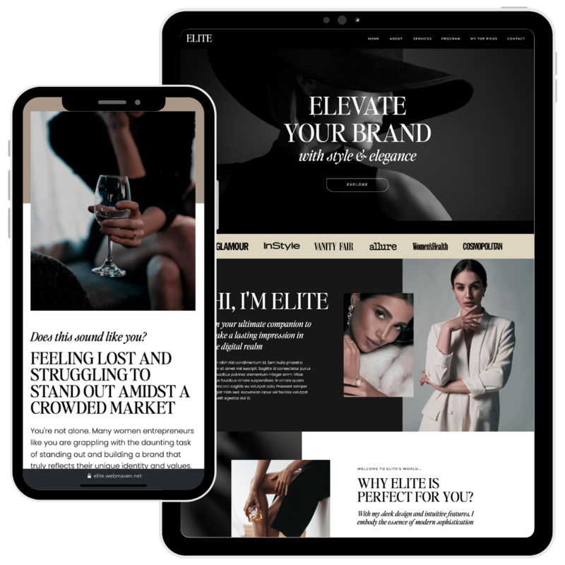 a website portfolio mockup through a laptop screen