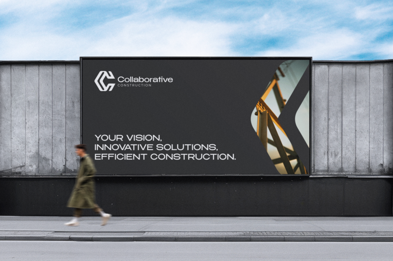 Collaborative Construction Wall Signage Mockup