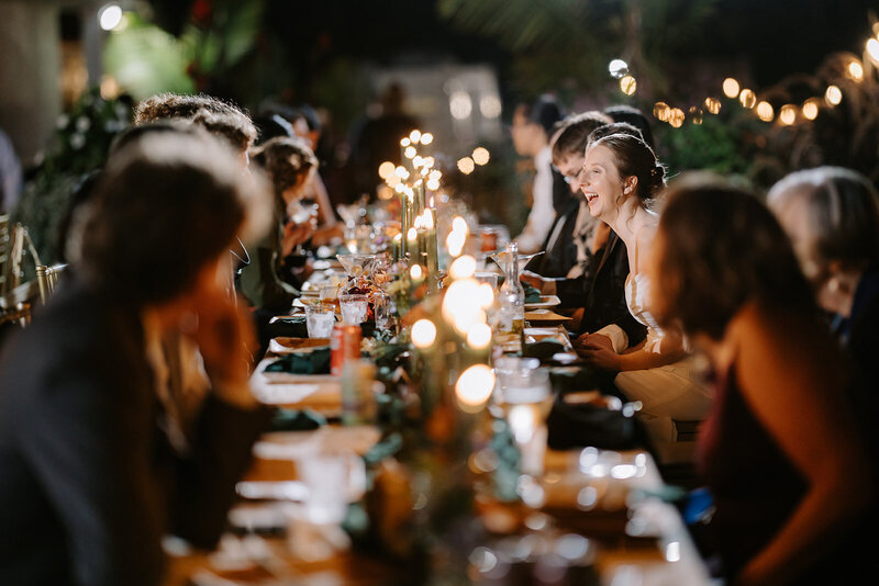 Candle Lit Dinner at Fulchino Vineyard Wedding
