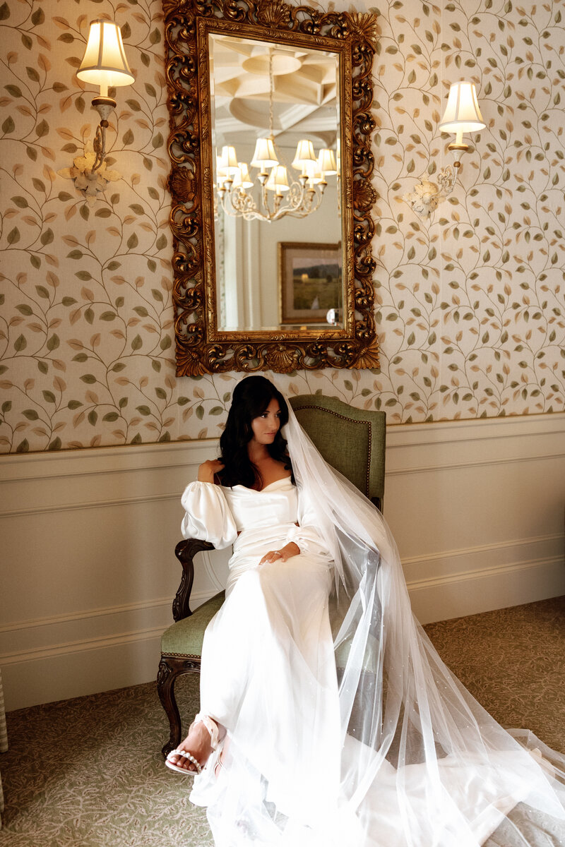 Bride getting ready for her wedding at Poinciana Golf Club, Naples, with wedding photography capturing her bridal moments