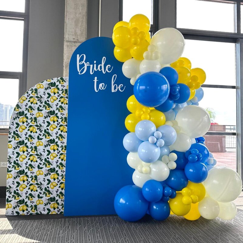 bride to be bridal shower balloons and backdrop Chicago