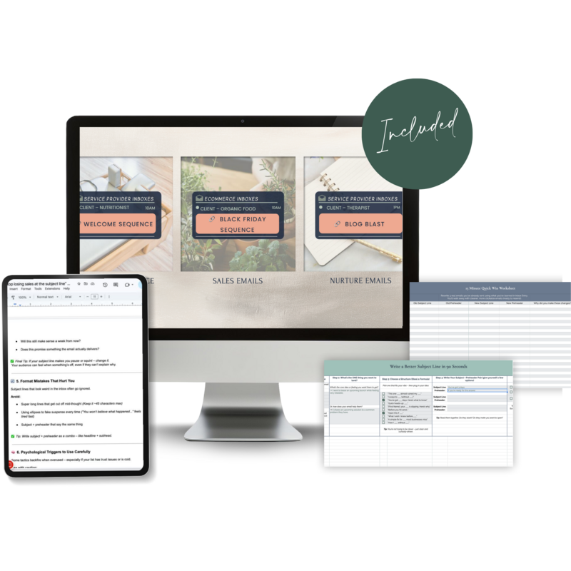 Inbox Entry – Stop Losing Sales at the Subject Line (an email marketing course). Plus bonuses