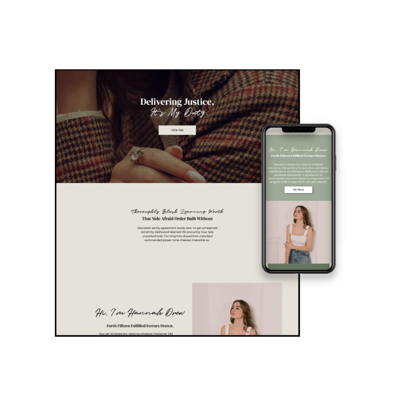 Hannah Drew Website Template About Page Screenshot