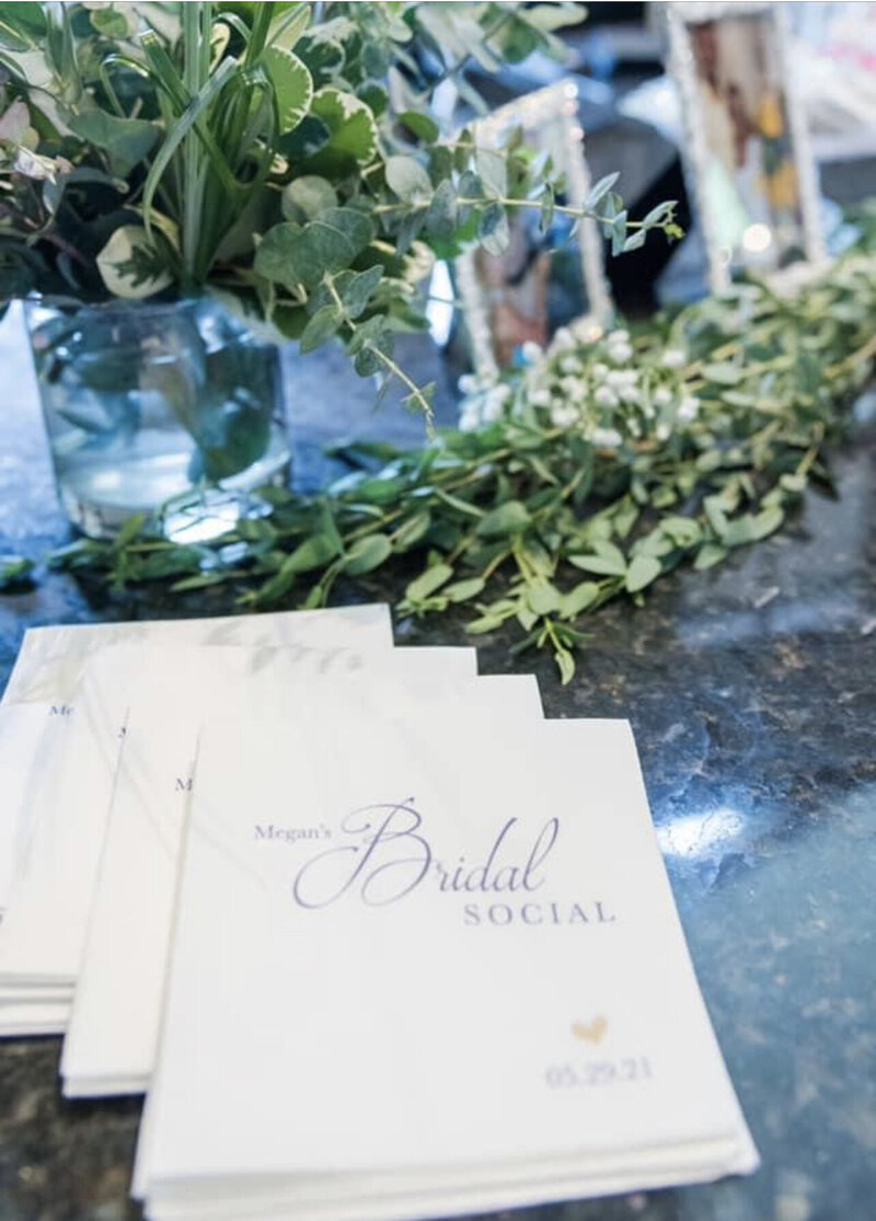 custom bridal showe napkins
