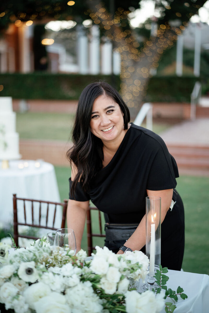 Beautiful photo of Rachelle, owner and principal of Radiant Love Events