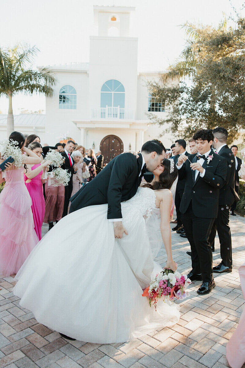 Styled Couple and Bouquet | Helena Elizabeth Events by South florida wedding planner