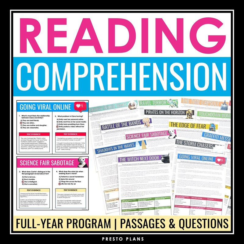 1 Reading Comprehension Passages and Questions Program