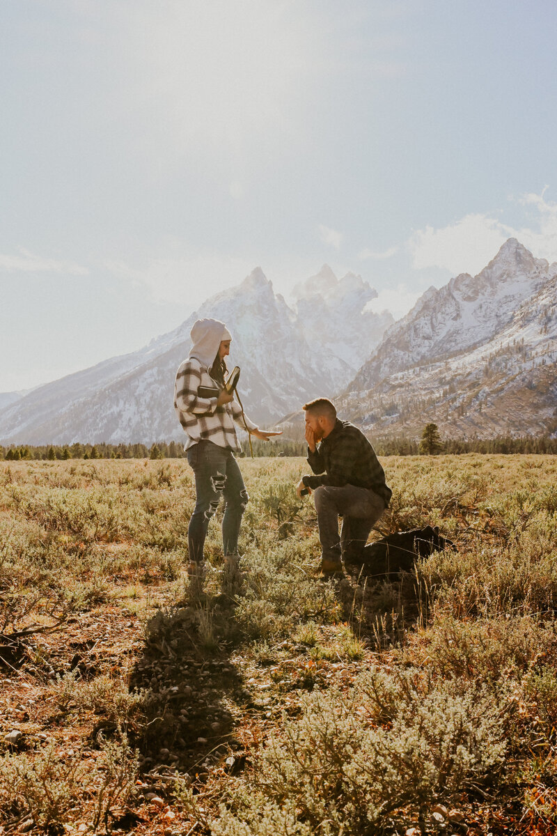 Grand Teton National Park Adventure Proposal + National Park Elopement Photographer