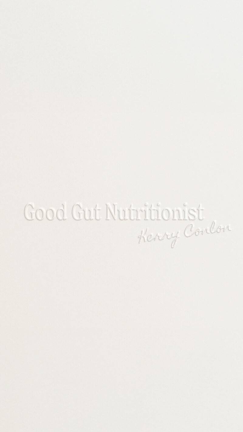 Embossed logo design for Kerry Conlon, The Good Gut Nutritionist. 