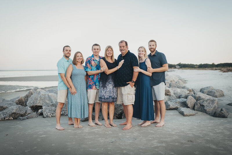 family portraits on the beach at Fripp island