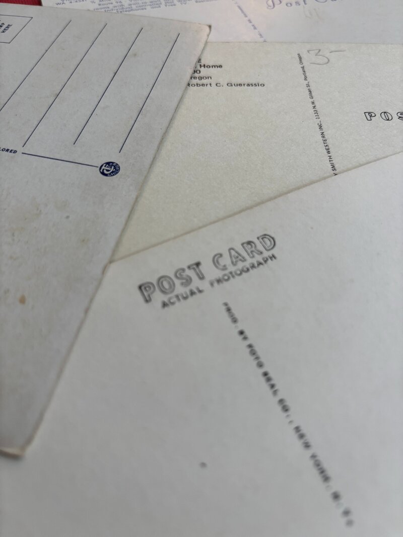 Vintage post card utilized to showcase creative brand design