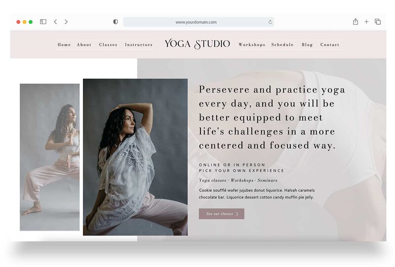 living in graphics website template margo yoga studio