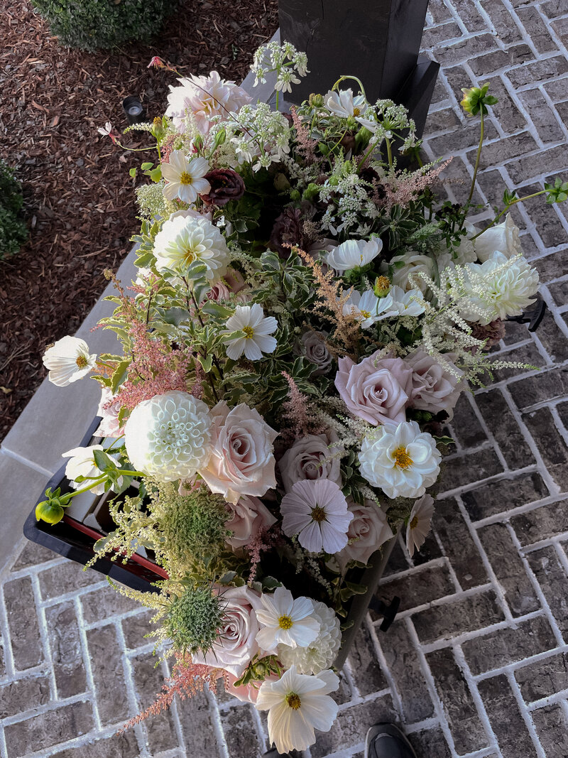 A box of bouquets for a Nashville wedding