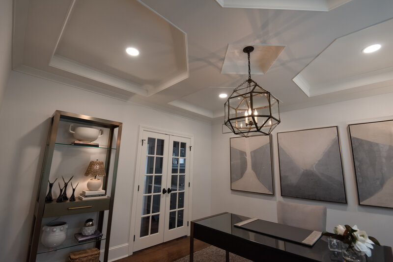 MW Craftsman Office Ceiling Interior Home Remodel